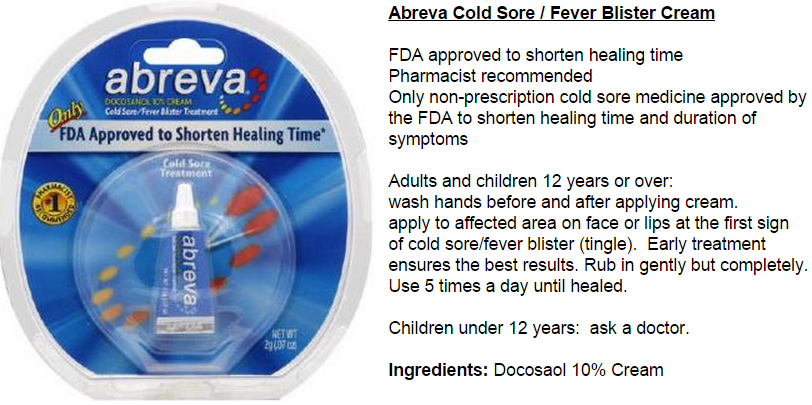 How often can you apply Abreva cream?